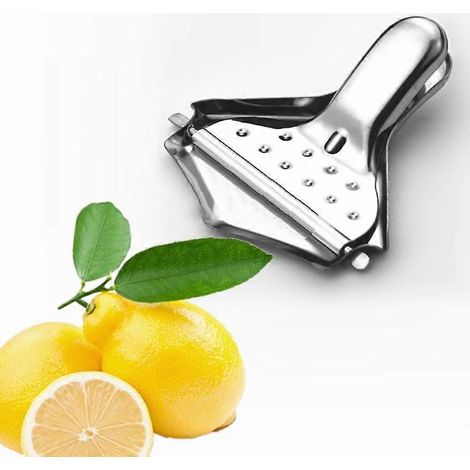 Set van 4 handzame citroenpersen/citruspersen van roestvrij staal (1/4)