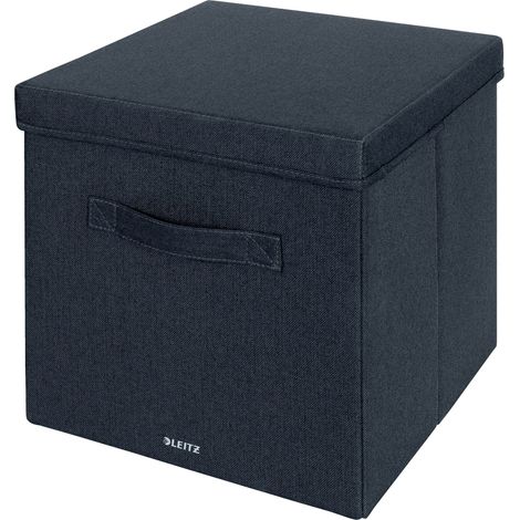 Caja almacenaje leitz tela tapa l 2 piez gr