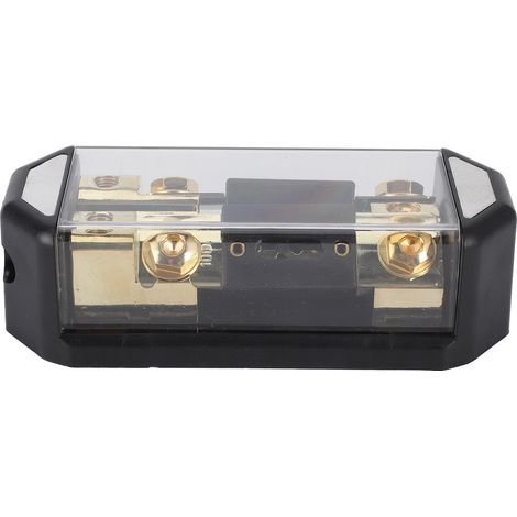 2-Wege-Sicherungshalterkasten 100A, 1x0GA Eingang, 2x4GA Ausgang, Verteilerblock für Autoradio-Audio-Modifikation (1/5)