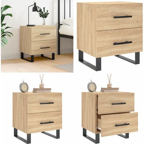 Nachttisch Sonoma-Eiche 40x35x47,5 cm Holzwerkstoff - Holz Nachttisch - Holzwerkstoff Nachttisch (1/5)