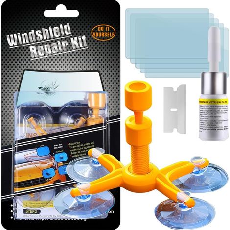 Car Kit Reparation Pare Brise, Résine Pare Brise de Réparation Pare-Brise, pour Réparer Les Éclats de Fissure de Pare Brise Voiture (1/5)