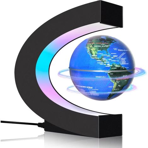 Boule décorative magnétique flottante avec éclairage LED, cadeau d'anniversaire, décoration de bureau ou de maison. (1/5)
