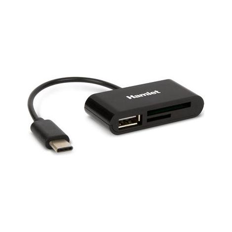 Hamlet XZR100UC lecteur de carte mémoire USB 2.0 Type-C Noir (1/4)
