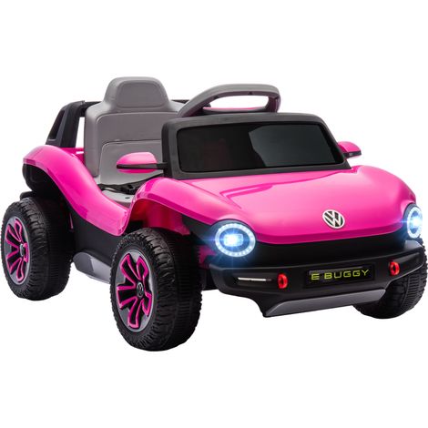 Coche Eléctrico para Niños de +3 Años Volkswagen E-Buggy 12V con Mando a Distancia 2,4 G Ruedas con Suspensión Rosa (1/5)