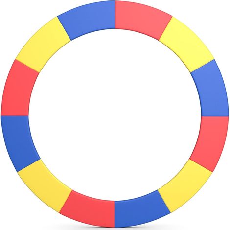 Trampoline de 180 cm, protection de bord déchirure résistante, housse de sécurité pour ressorts, rembourrage extérieur tout temps, couvercle de rechange pour trampoline familial. (1/5)