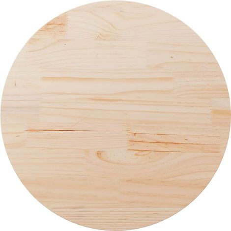 Plateau De Table Plan de travail - Ø80x2,5 cm Bois de pin massif BV939323 - BonneVie (1/5)