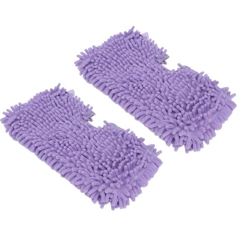 2 Pièces de Rechange pour Serpillière, Tissu Microfibre Doux, Accessoire Compatible Shark S3601 S3501, Lavable, Violet (1/5)