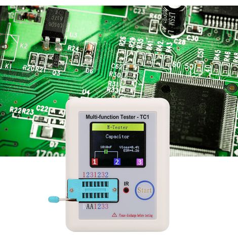 Testeur de transistors multifonctions LCR-TC1 avec écran TFT 1,8 pouce pour condensateurs et diodes (1/5)