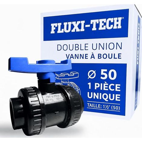 PVC ball valve Ø50mm PN16 to be glued (1/2)