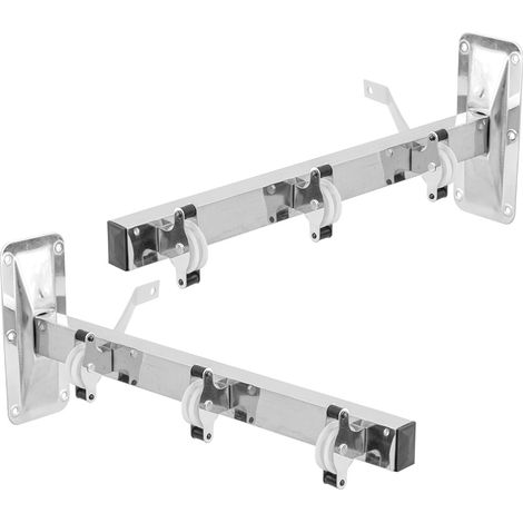 tendedero pared inox c-tornillos+3 polea (jueg0)44cmx4x2 -301012