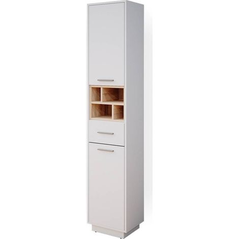 Meuble de rangement de salle de bain Beatrice, Blanc, 38 x 190 cm, Vicco (1/5)