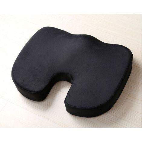 Cojín de espuma viscoelástica para silla de oficina, cómodo, antideslizante y ortopédico, ideal para la ciática y para aliviar el dolor de coxis y espalda. (1/4)