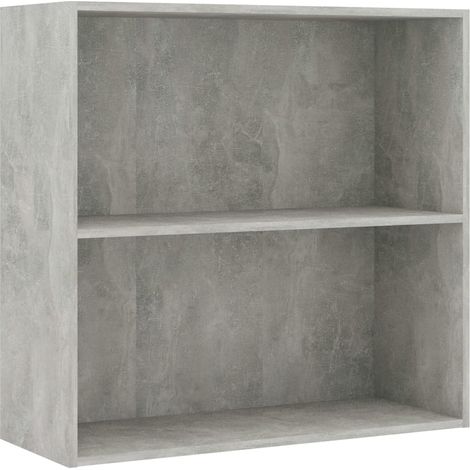 Maison Exclusive - Libreria 2 Ripiani Grigio Cemento 80x30x76,5 Legno Multistrato