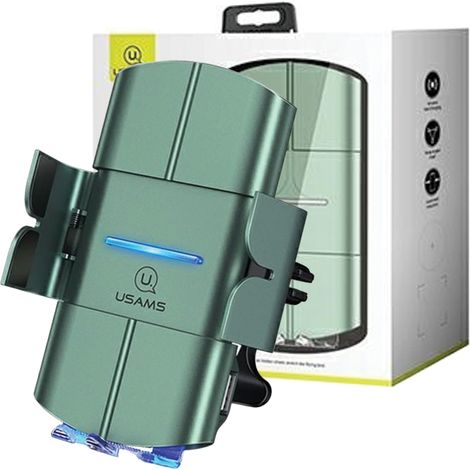 Usams Induktionshalter US-CD133 10WAutomatic für Lüftungsgitter grün/grün Starod CD133ZJ02 (1/5)