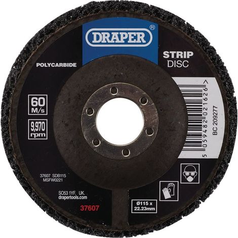 Polycarbide Strip Disc, 115mm, 22.23mm, 180 Grit, Black (37607) (1/5)
