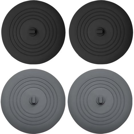 4-teiliges Set Silikon-Badewannenstöpsel, 15 cm extra große Waschbeckenstöpsel, Universal-Abflussstöpsel, Silikagel-Abflussstöpsel für Küche, Bad und Waschküche (1/5)