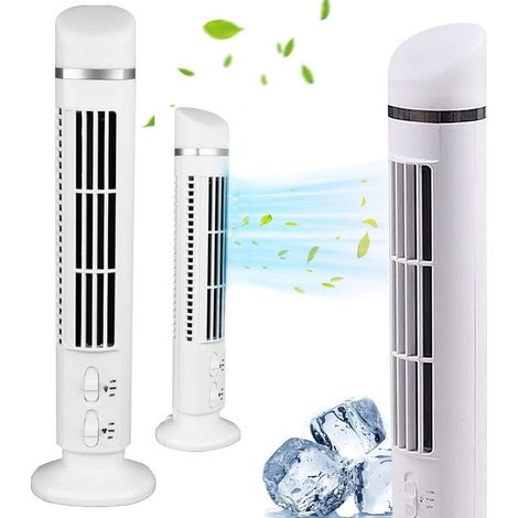 Ventilateur tour sans pales, ventilateur de table, 38 cm, blanc (1/5)