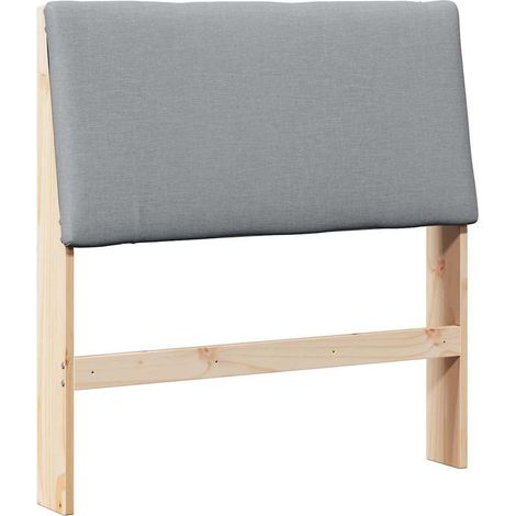 Maison Exclusive - Cabecero tapizado Gris Claro 90 cm Madera de p