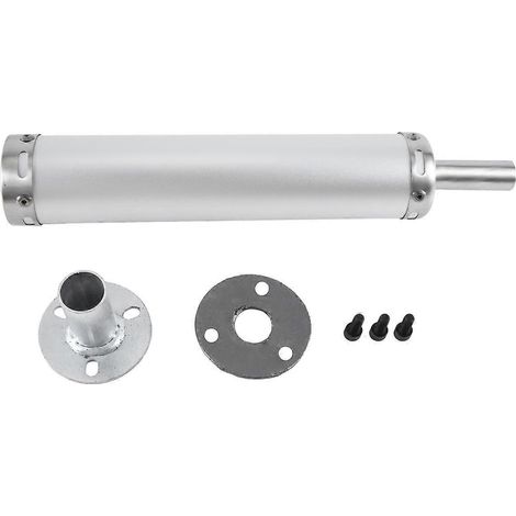Tuyau d'échappement coudé, silencieux, accessoires moto argentés (1/4)