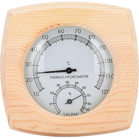 Hygrothermographe, thermomètre et hygromètre pour sauna : appareil de mesure de l'humidité et de la température pour sauna. (1/5)