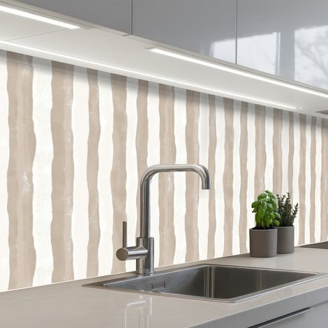 SCHIENALI CUCINA Minimalista - Strisce - Beige 150x60 cm (1/5)