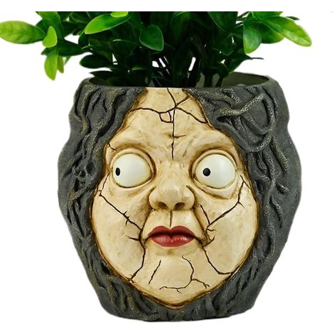 Pot de Culture de tête pour d'intérieur - Sculpture Abstraite en résine - (1/5)