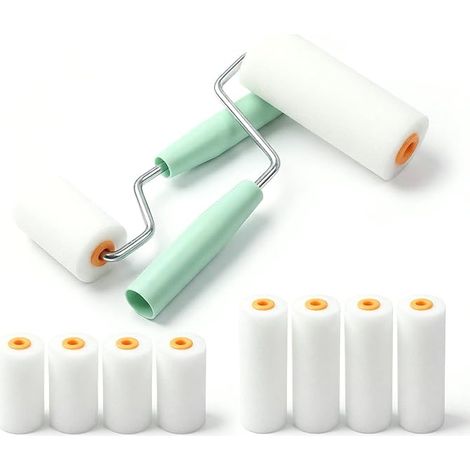 Lot de 12 Rouleaux de Peinture Petits Rouleaux de Peinture Pour Peinture Murale Rouleaux en Mousse Pour Vernis Accessoires de Peintre Kit de Peintre (1/3)