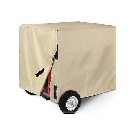 SZTXJ Wasserdichte Universal-Generatorabdeckung 26x20x20 Zoll/32x24x24 Zoll/38x30x28 Zoll - Für die meisten Generatoren von 5000-10000 Watt, SCHWARZ BEIGE 26x20x20 Zoll