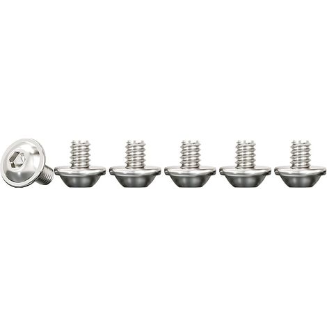 Vis à Tête Bombée avec Bride et Six Pans Creux, M3x6mm Vise à Métaux Acier Inoxydable A2 V2A Boulon à Hexagonale pour Les Connexions Mécaniques, 50 Pièces (1/5)