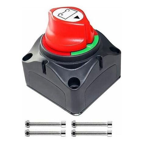 Disyuntor de batería, aislador, interruptor de batería, disyuntor de 12 V-48 V, interruptor de corte de batería para automóviles, camiones, barcos, interruptor de corte de batería de automóvil, remolq (1/5)