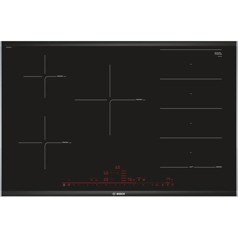 Table de cuisson à induction encastrable Bosch Serie 8 PXV875DC1E 5 feux Noir