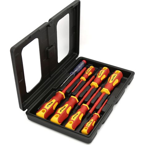 Hilka VDE Screwdriver Set 8pc Insulated Electricians In Case 34489008 (1/3)