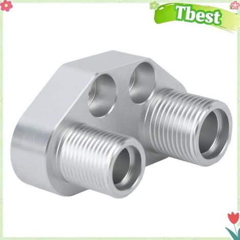 Tbest Adaptateur de compresseur Adaptateur Secteur, Adaptateur Droit en Billette d'aluminium, Installation Facile moto coffret (1/5)