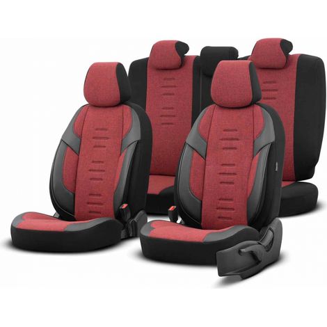 Juego de fundas para asientos de coche oto throne 103 ROJO 3-ZIP (1/5)