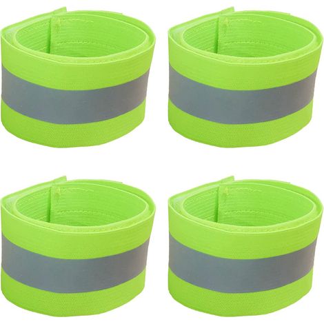 Bandes Réfléchissantes - Pour Bras Chevilles Poignets Jambes - Sécurité Haute Visibilité Course Marche Vélo - Lot de 4 (1/5)