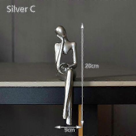 Sculpture abstraite Thinker, objet de décoration intérieure, pouvant être associée à des étagères et des bureaux, ornements en résine, décorations de bureau. (1/5)