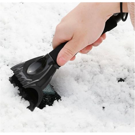 Grattoir à glace et pelle à neige télescopique et détachable en acier inoxydable – Outil de déneigement hivernal à long manche pour pare-brise et vitres de voitures et de camions – Résistant aux rayur (1/5)