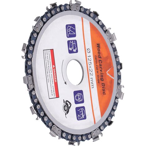Lame de scie circulaire 5 pouces, 14 dents, disque à meuler pour sculpture sur bois, accessoires pour meuleuse d'angle, carte orange
