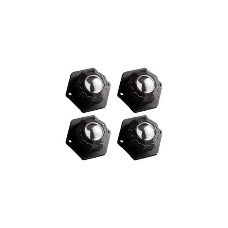 Lot de 4 roulettes meubles 200 kg – EINNENFFER – Plates, pivotantes 360°, adhésives universelles, noires, pour meubles lourds, déplacement facile et discret
