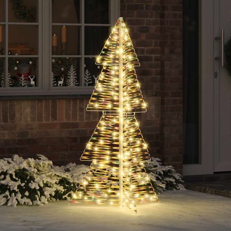 Árbol de Navidad con 160 LED Cálido 150 cm PET