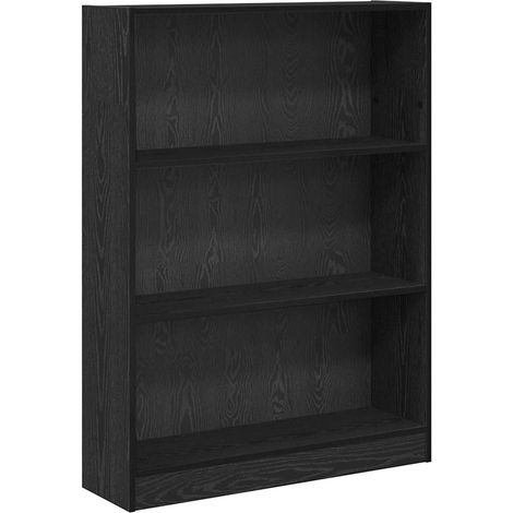 Maison Exclusive - Bücherregal Schwarz Eichen-Optik 80 x 24 x 109