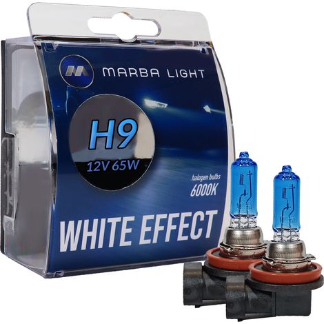 BOMBILLAS MARBA LIGHT EFECTO BLANCO H9 65W 12V (1/5)