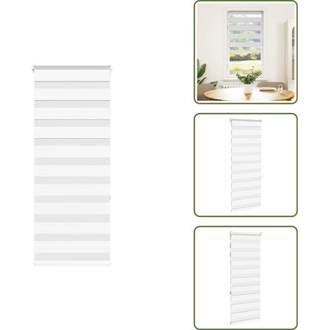 vidaXL Zebrarollo Weiß 60x150 cm Stoffbreite 55,9 cm Polyester (1/5)