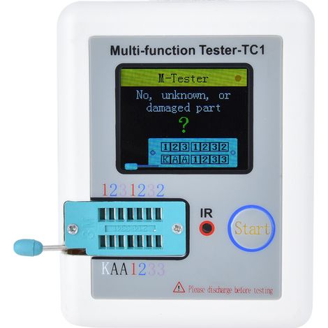 Testeur de composants électroniques portable multifonction avec écran couleur graphique, pour diode, triode, condensateur et transistor (1/5)