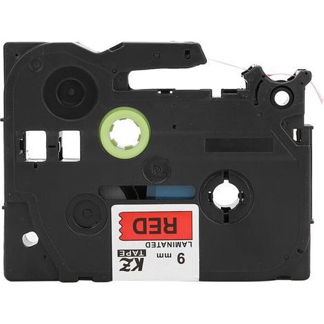 Ruban adhésif 9mm pour machines Brother TZe-421 TZE-621 TZE-721 PT E100b E300 (Kze-721 lettres noires sur fond rouge) (1/5)