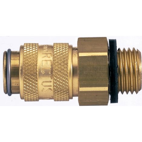 Raccord rapide pneumatique Legris, Filetage Mâle vers Mâle 1/4 in Male 16mm 1/4pouces Européen, Profil rectus en Laiton ( Prix pour 1 )