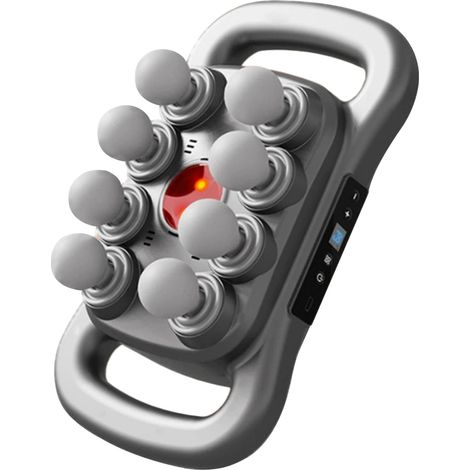 Pistola de masaje portátil para caballos con ocho cabezales (con 3 modos, 30 puntos de parada y función de luz roja) (1/5)