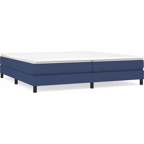 Maison Exclusive - Struttura Letto a Rete a Molle Blu 200x200 cm in Tessuto (1/5)