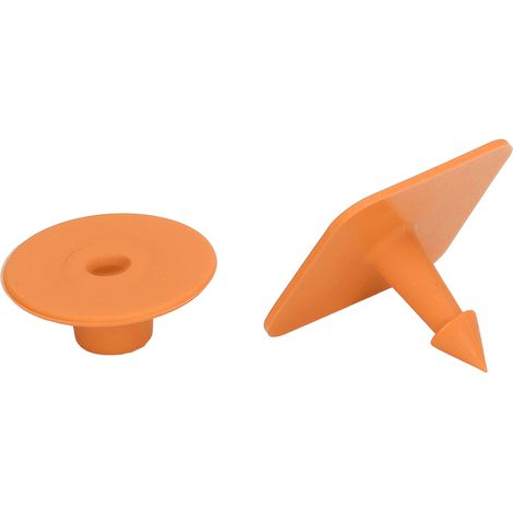 100 boucles d'identification auriculaires carrées vierges pour l'élevage, boucles auriculaires pour porcs, orange (1/5)