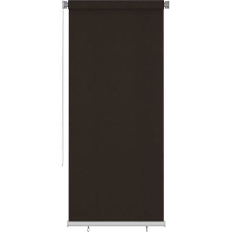 Persiana enrollable de jardín HDPE marrón 100x230 cm (1/5)